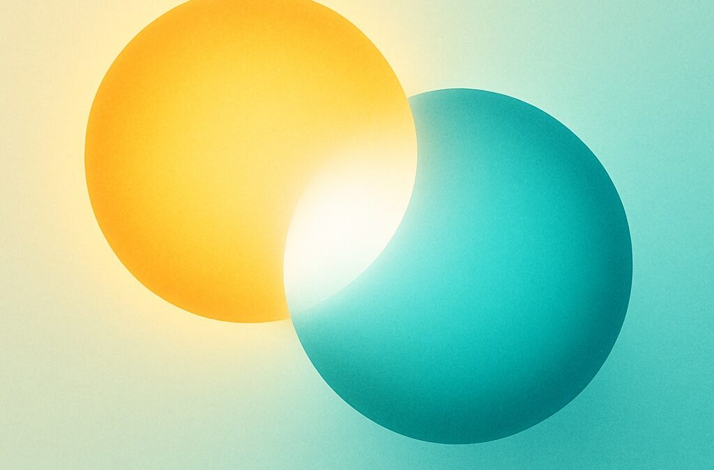 Abstract circles representing Vitamin D and magnesium balance for improved wellbeing—Paul Miller Hypnotherapy, Gillingham Kent.