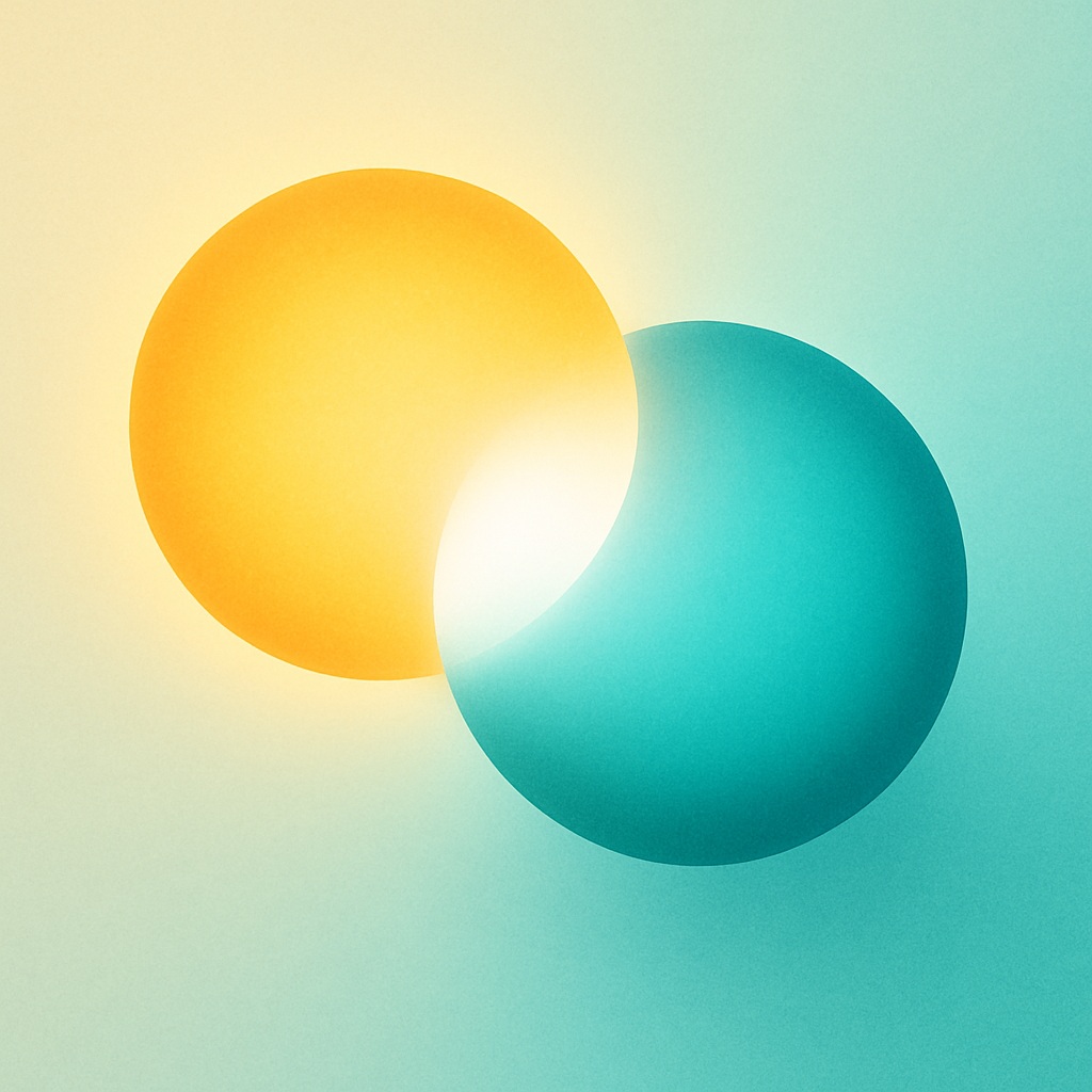 Abstract circles representing Vitamin D and magnesium balance for improved wellbeing—Paul Miller Hypnotherapy, Gillingham Kent.